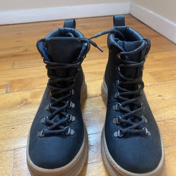 Alice + Whittles Black Canvas Hiking Boot 39 - Picture 4 of 5